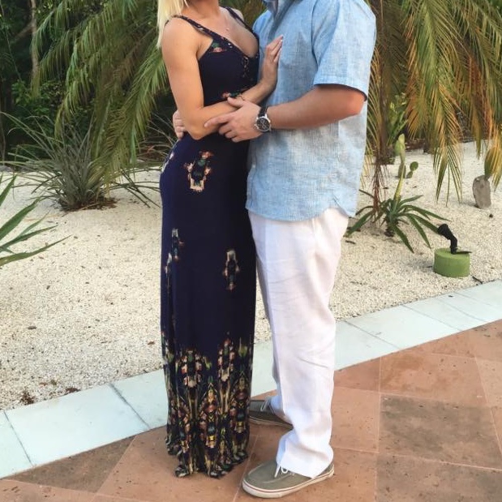 Sky Strapless Maxi Dress